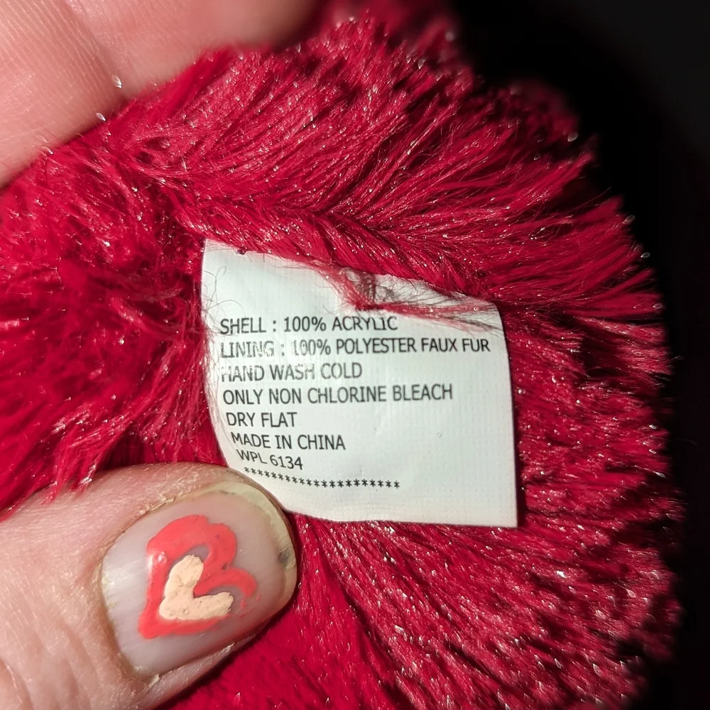 Muk Luks Faux Fur Lined Knit Tassel Hat with Ear Flaps Hot Pink - Picture 5 of 7